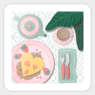 Valentine's breakfast Sticker